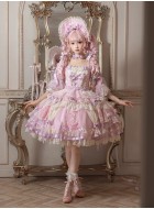 Mademoiselle Pearl Sanrio My Melody Dancing Themed Curtain Dress OP(Reservation/Full Payment Without Shipping)